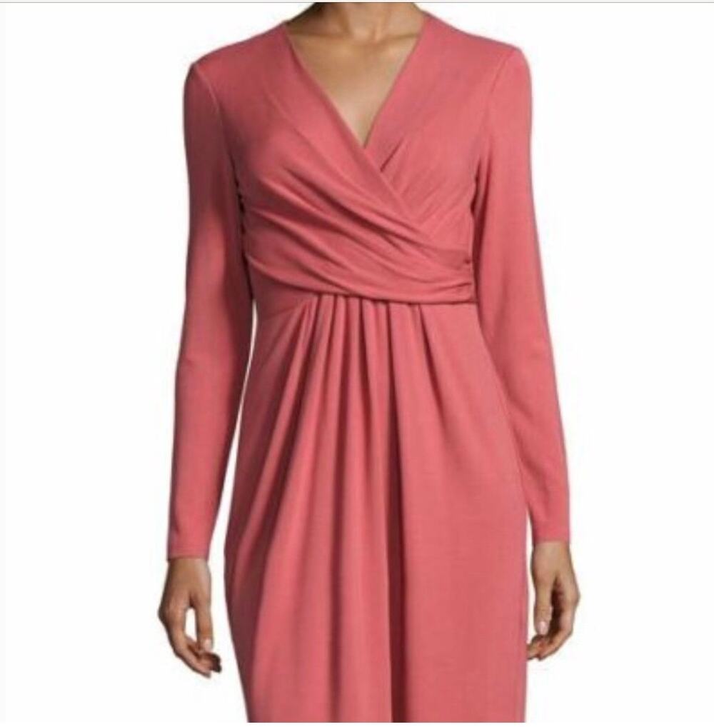 Lafayette 148 New York Faux Wrap Dress Sz L